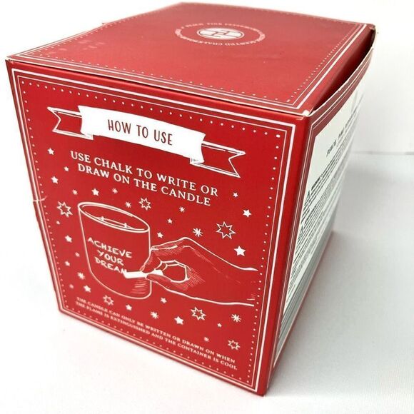 Home Decor Black Chalkboard Peach Peppercorn & Incense Scented Candle 5x4 - Picture 3 of 7